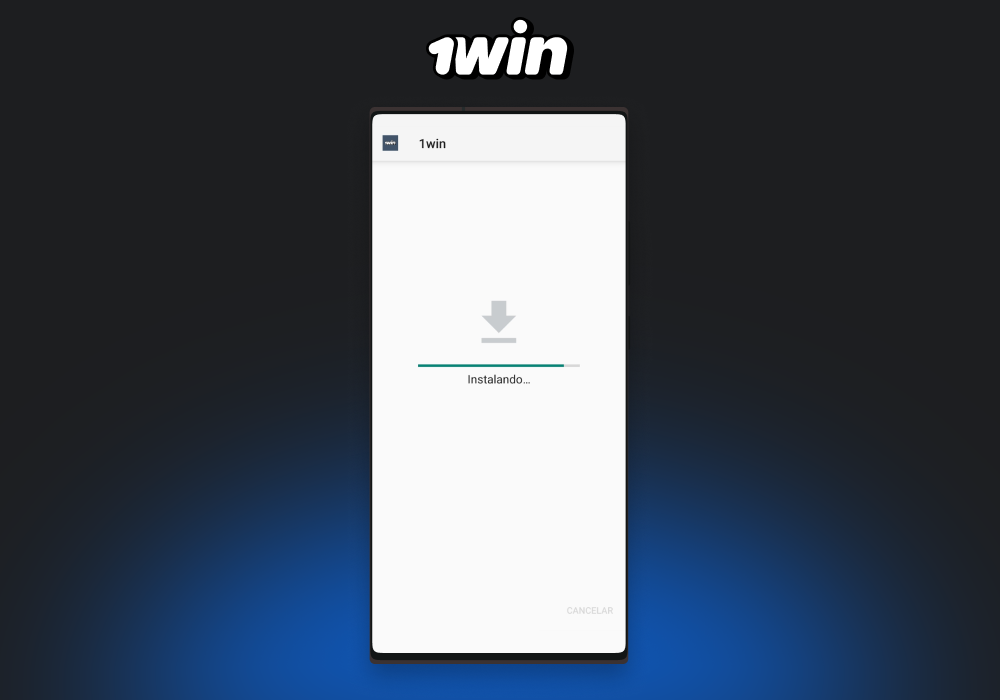 Espere hasta que la aplicación móvil 1win para Android esté instalada en su dispositivo y ábrala